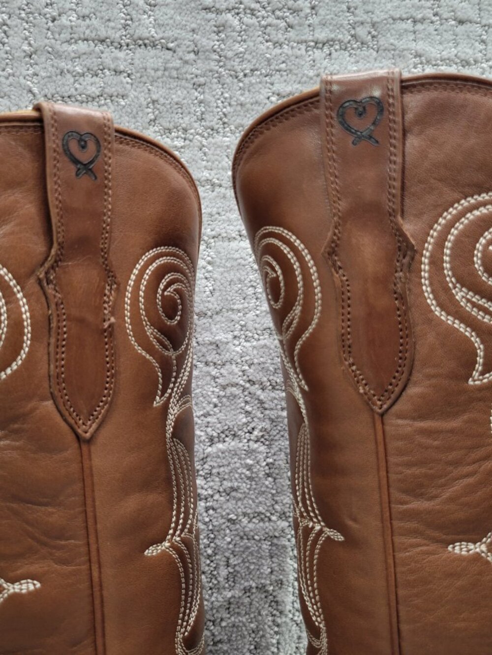 Tecovas The Jane Women's Size US 8.5B Saddle Cowhide Cowgirl 14" Boots. - Picture 9 of 11